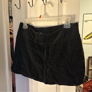 2000s Vintage Black Corduroy Miniskirt